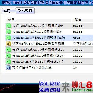 按5M15M1H4H均线RSI共振预报长线稳妥型脚本